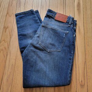Lucky Brand Womens Distressed Skinny Jeans Size 12/31 Medium Wash Denim NWT